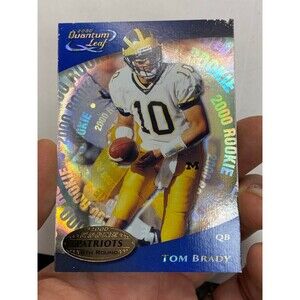 2000 Donruss Leaf TOM BRADY ROOKIE “QUANTUM” HOLO #343 RC FOIL SSp ULTRA RARE